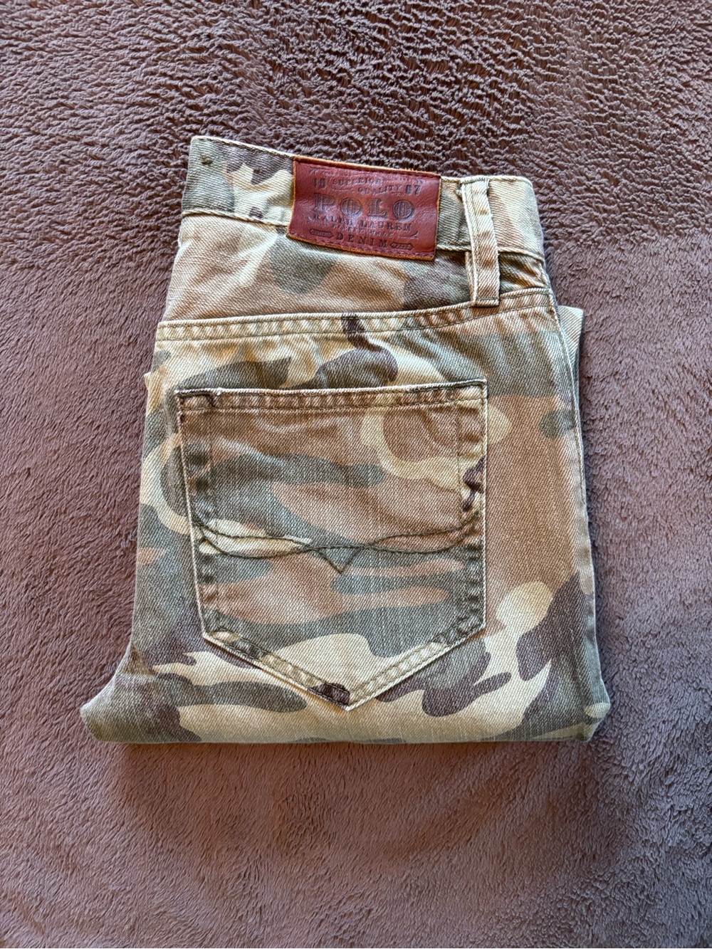 Polo by Ralph Lauren Boy’s Camo Slim Straight Jeans - Brown, Olive
Size 14 Kids